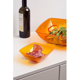 Bol PS Cristal Dur Orange 480ml 14x14cm (4 Utés)