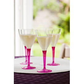 Verre à Vin Plastique Framboise 130ml (60 Utés)