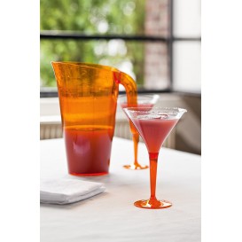 Verre à Cocktail Plastique Orange 100ml (6 Unités)