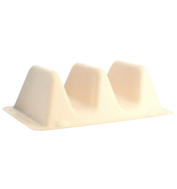 Support pour Tacos en Canne à Sucre 18x11x5cm (75 Utés) Support pour Tacos en Canne à Sucre 18x11x5cm (75 Utés)