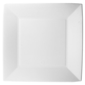 Assiette Carrée Canne à Sucre Blanc Nice 230x230mm(500 Utés)