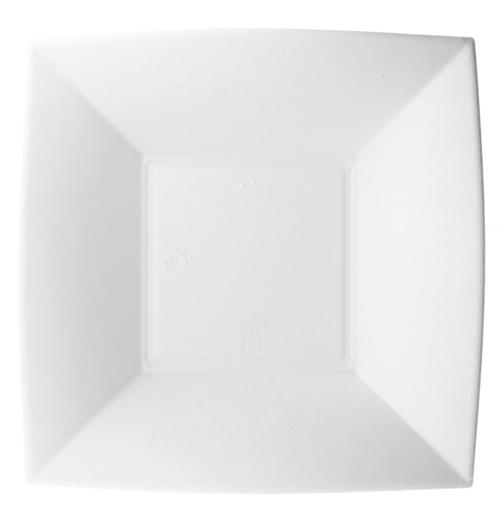 Assiette Creuse Canne à Sucre Blanc Nice 180x180mm (50 Utés) Assiette Creuse Canne à Sucre Blanc Nice 180x180mm (50 Utés)