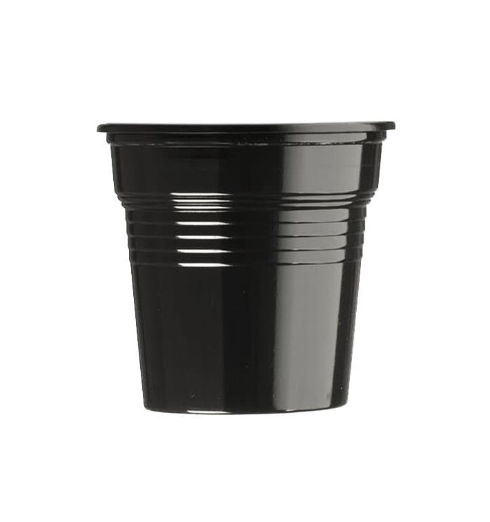 Gobelet Plastique PS Noir 80ml Ø5,7cm (50 Utés) Gobelet Plastique PS Noir 80ml Ø5,7cm (50 Utés)