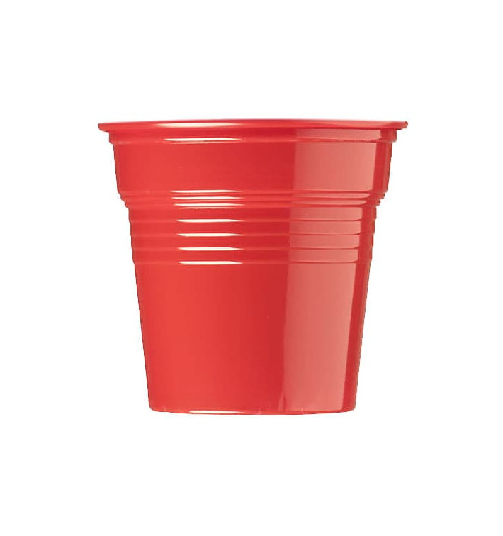 Gobelet Plastique PS Rouge 80ml Ø5,7cm (1500 Utés) Gobelet Plastique PS Rouge 80ml Ø5,7cm (1500 Utés)
