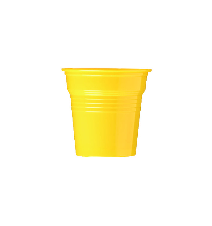Gobelet Plastique PS Jaune 80ml Ø5,7cm (1500 Utés) Gobelet Plastique PS Jaune 80ml Ø5,7cm (1500 Utés)