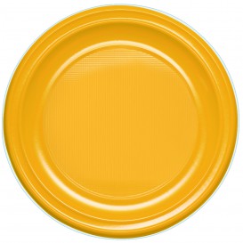 Assiette Plastique PS Plate Mangue 170mm (1100 Unités)
