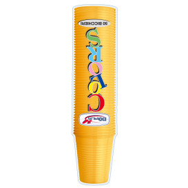Gobelet Plastique PS Mangue 200ml Ø7cm (50 Unités)