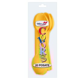 Cuillère Plastique PS Mangue 175mm (20 Unités)