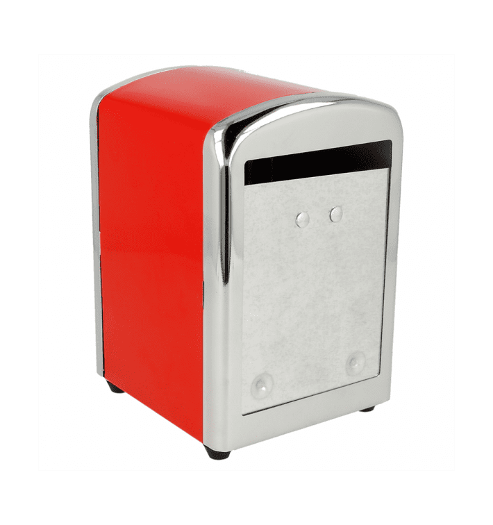 Distributeur à Serviettes Inoxydable Rouge 10,5x9,7x14cm (1 Uté) Distributeur à Serviettes Inoxydable Rouge 10,5x9,7x14cm (1 Uté)