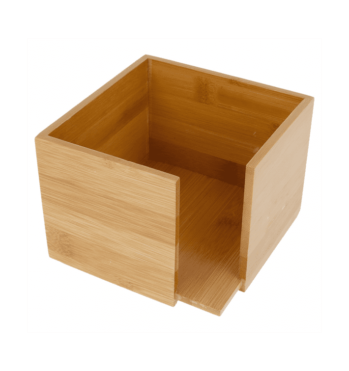 Porte-serviettes Cocktail en Bambou 13,5x13,5x10cm (1 Uté) Porte-serviettes Cocktail en Bambou 13,5x13,5x10cm (1 Uté)