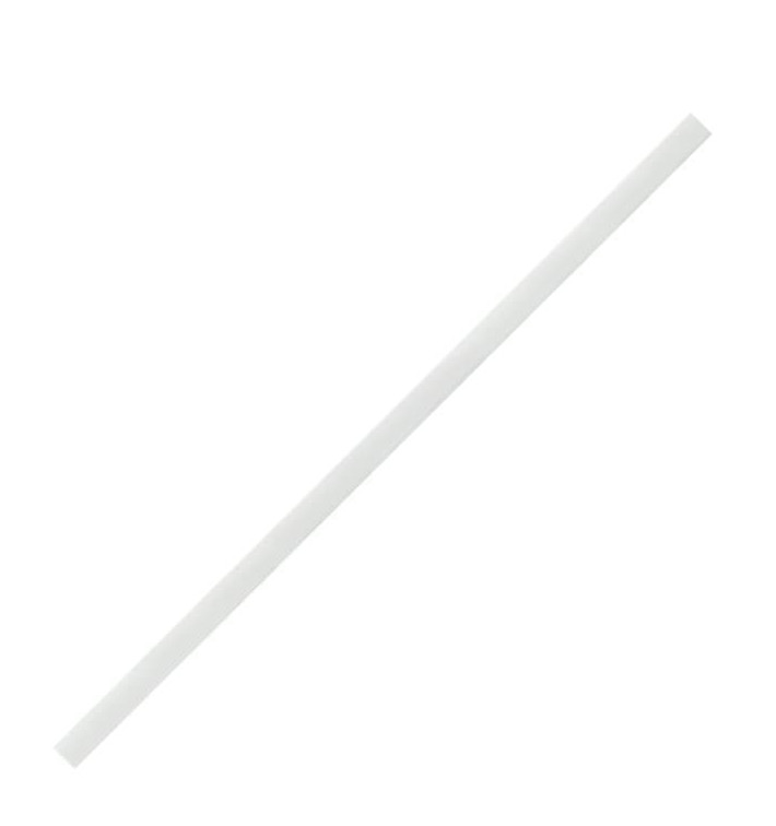 Paille Droite Papier Blanc Ø6mm 19,7cm (3000 Utés)