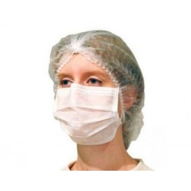 Masque Chirurgical Blanc 2 plis avec élastiques (50 Utés)
