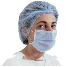 Masque Chirurgical Bleu 2 plis avec élastiques (50 Utés)
