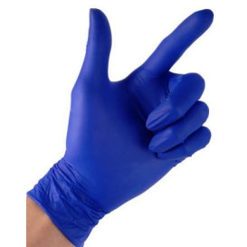 Gants en Nitrile sans Poudre Bleu Taille S 4,5G (100 Utés)