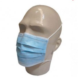 Masque Chirurgical Bleu 3 plis avec élastiques (50 Utés)