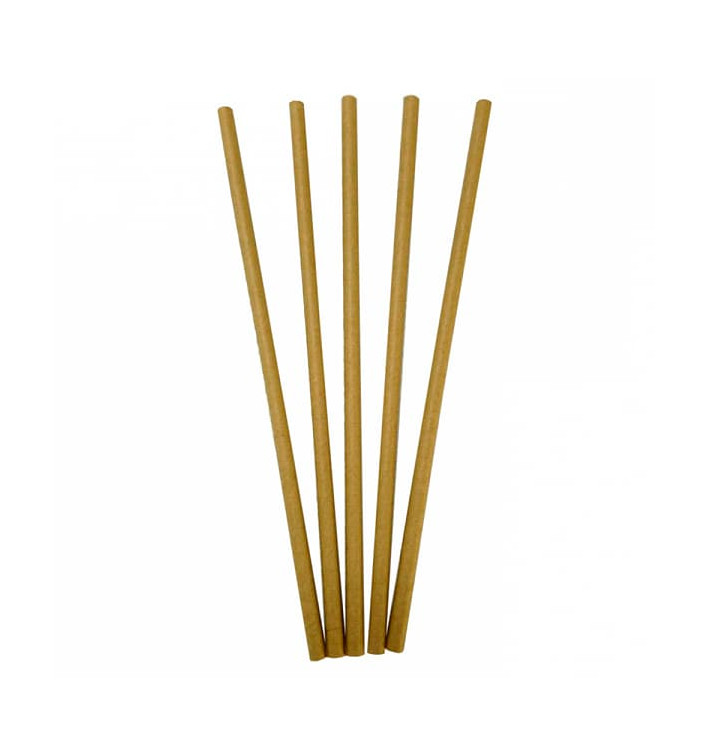Paille Droite Papier Kraft Ø6mm 20cm (6000 Unités) Paille Droite Papier Kraft Ø6mm 20cm (6000 Unités)