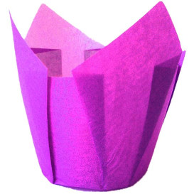 Caissette Muffin Tulipe Ø50x50/80 mm Violette (2000 Utés)