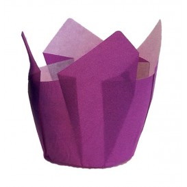 Caissette Muffin Tulipe Ø50x50/80 mm Violette (125 Utés)