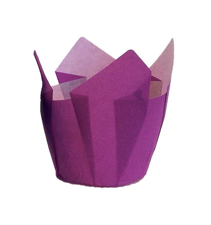 Caissette Muffin Tulipe Ø50x50/80 mm Violette (2000 Utés)