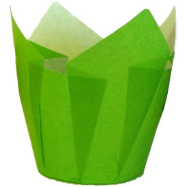 Caissette Muffin Tulipe Ø50x42/72 mm Verte (2160 Utés)