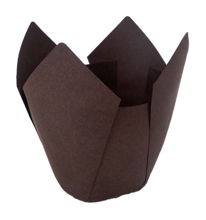 Caissette Muffin Tulipe Ø50x42/72 mm Marron (2160 Utés) Caissette Muffin Tulipe Ø50x42/72 mm Marron (2160 Utés)