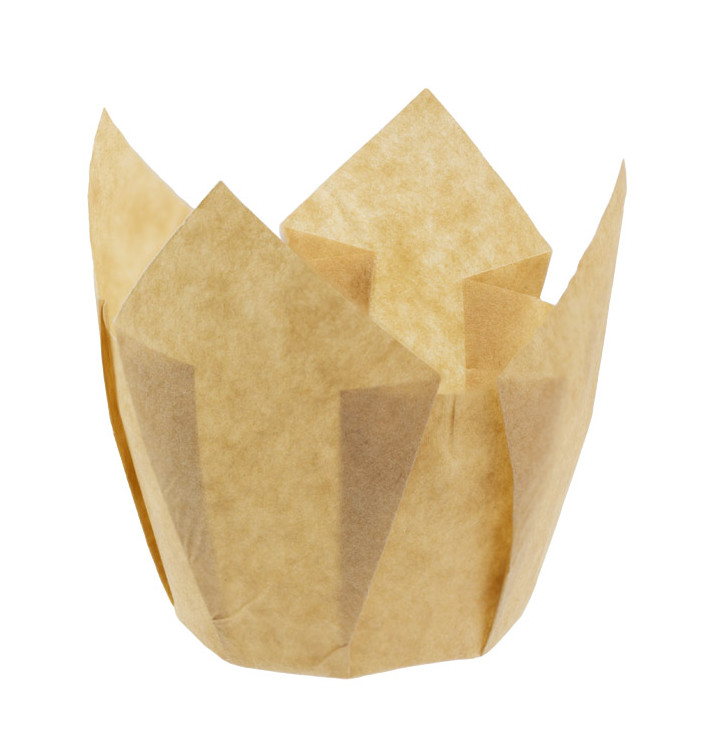 Caissette Muffin Tulipe Ø50x42/72 mm Nature (180 Utés) Caissette Muffin Tulipe Ø50x42/72 mm Nature (180 Utés)