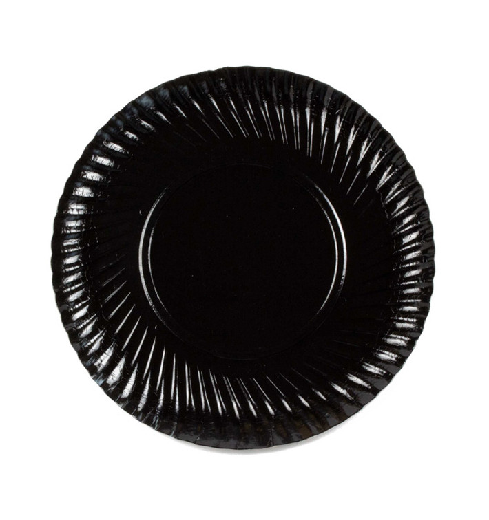 Assiette ronde en Carton Noir 250 mm (500 Unités) Assiette ronde en Carton Noir 250 mm (500 Unités)