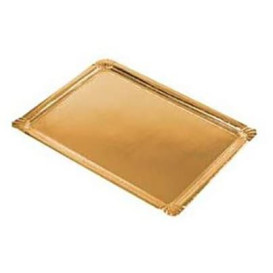 Plat rectangulaire en Carton Doré 10x16 cm (2200 Unités)