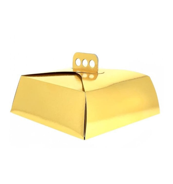 Boîte en Carton Or Tarte Carrée 15x22x8 cm (50 Utés) Boîte en Carton Or Tarte Carrée 15x22x8 cm (50 Utés)