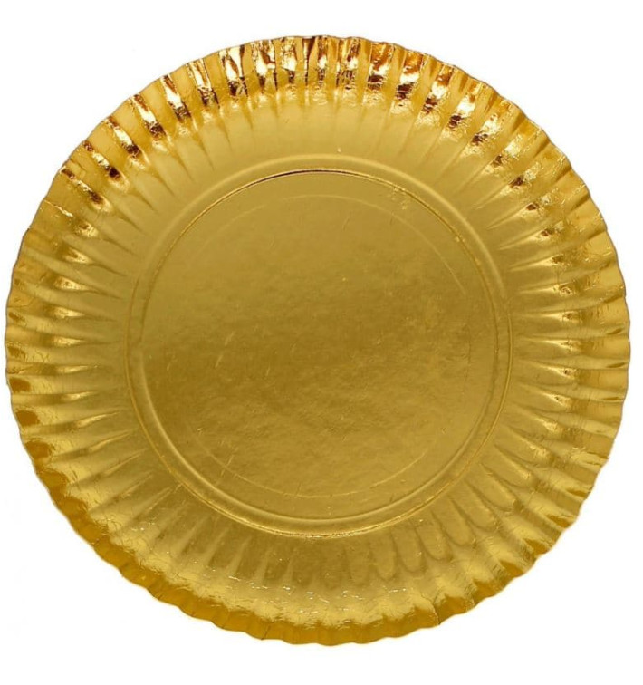 Assiette en Carton Ronde Doré 100 mm (100 Unités) Assiette en Carton Ronde Doré 100 mm (100 Unités)