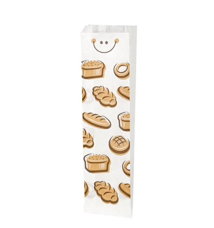 Sac Papier Blanc "Panes" 14+7x51cm (125 Utés) Sac Papier Blanc "Panes" 14+7x51cm (125 Utés)