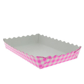 Plateau Rose pour Pâtisserie 18,2x12,2x3cm  (500 Utés)