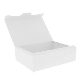 Boîte pâtissière 18,2x13,6x5,2cm 500g Blanc (25 Unités)