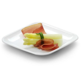 Mini Assiette Canne à Sucre Carrée Blanc 6,5x6,5cm (600 Utés)