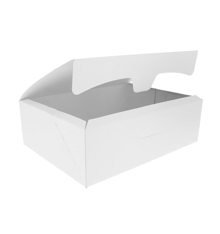 Boîte pâtissière 25,8x18,9x8cm 2Kg Blanc (125 Unités) Boîte pâtissière 25,8x18,9x8cm 2Kg Blanc (125 Unités)
