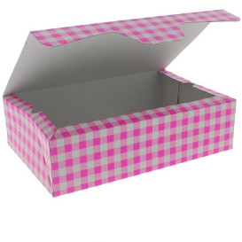 Boîte pâtissière 17,5x11,5x4,7cm 250g Rose (360 Unités)