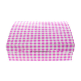 Boîte pâtissière 20,4x15,8x6cm 1Kg Rose (20 Unités)