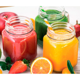 Pichet Réutilisable Tritan Transparent avec Couvercle 460ml (1 Uté)