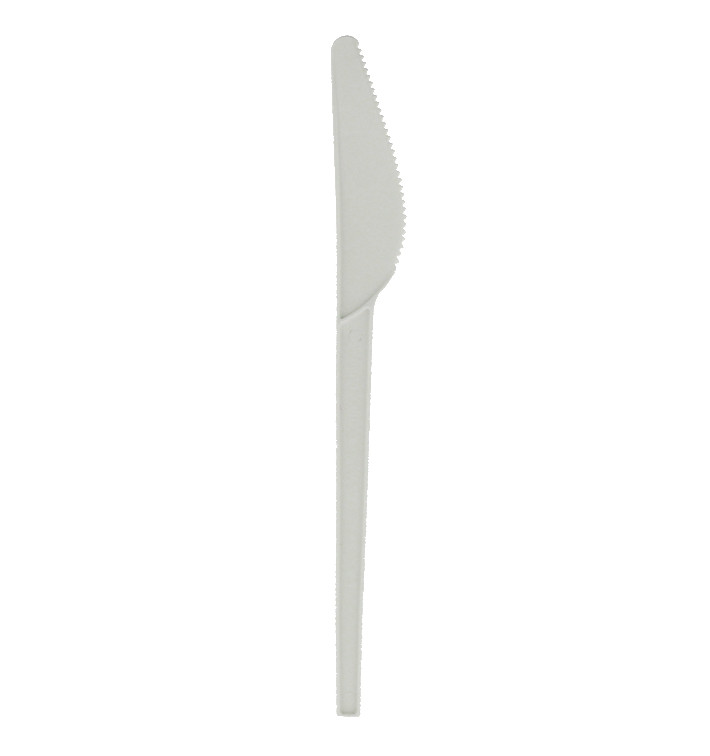 Couteau Biodégradable Blanc CPLA 165mm (50 Unités) Couteau Biodégradable Blanc CPLA 165mm (50 Unités)