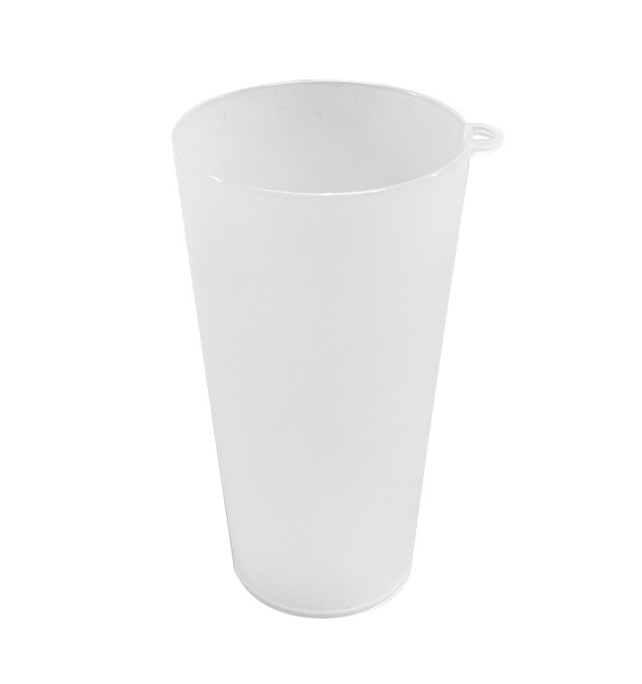 Gobelet Réutilisable avec Anneau PP Translucide 400ml (490 Utés) Gobelet Réutilisable avec Anneau PP Translucide 400ml (490 Utés)