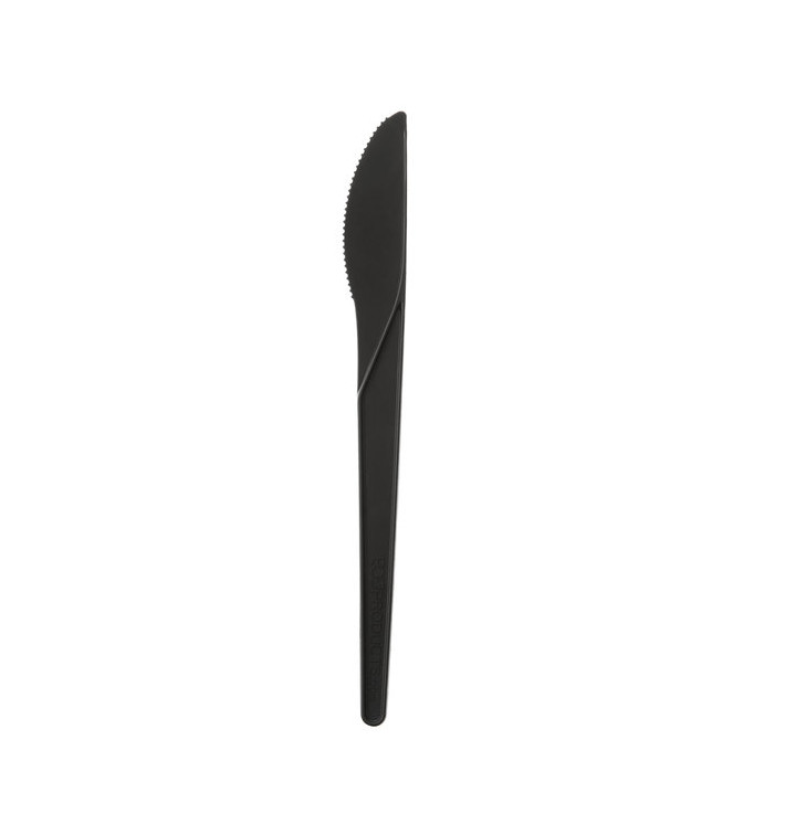 Couteau Compostable CPLA Noir 17,2 cm (50 Utés) Couteau Compostable CPLA Noir 17,2 cm (50 Utés)