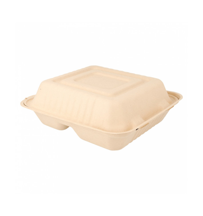 Boîte en Canne à Sucre Naturelle 3C 20x20x7,5cm (50 Utés) Boîte en Canne à Sucre Naturelle 3C 20x20x7,5cm (50 Utés)