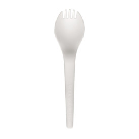 Cuillère Fourchette Compostable CPLA Blanc 15,0 cm (50 Utés)