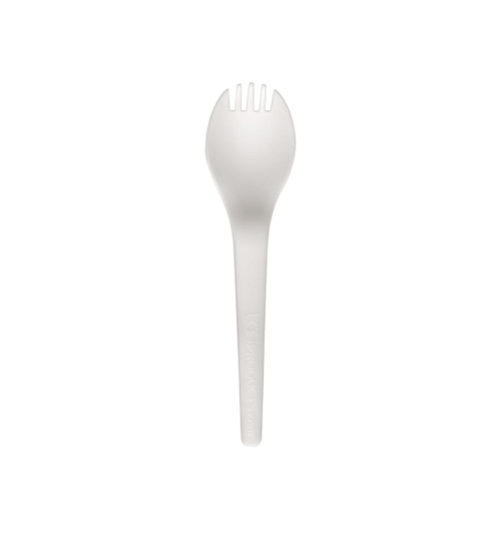 Cuillère Fourchette Compostable CPLA Blanc 15,0 cm (1.000 Utés) Cuillère Fourchette Compostable CPLA Blanc 15,0 cm (1.000 Utés)