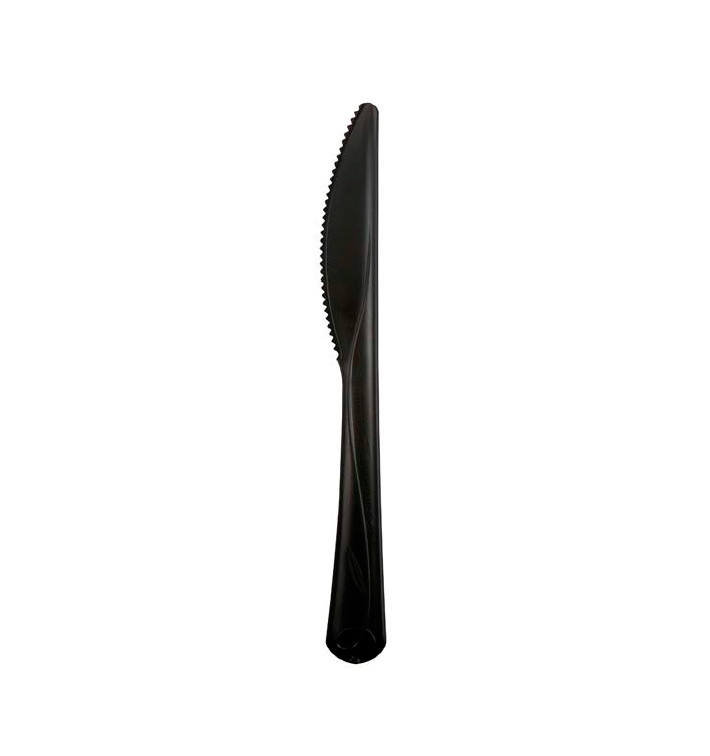Couteau Compostable CPLA Premium Noir 18,3 cm (25 Utés) Couteau Compostable CPLA Premium Noir 18,3 cm (25 Utés)