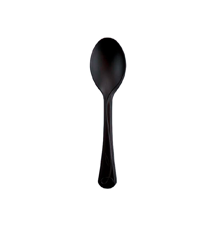 Cuillère Compostable CPLA Premium Noir 15,5 cm (500 Utés) Cuillère Compostable CPLA Premium Noir 15,5 cm (500 Utés)