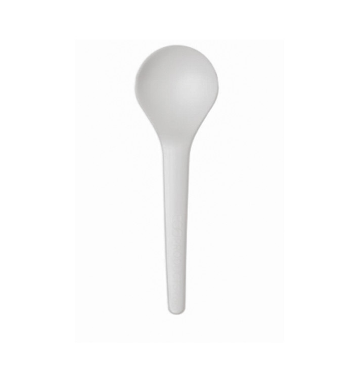 Cuillère à Soupe Compostable CPLA Blanc 15,0 cm (1.000 Utés) Cuillère à Soupe Compostable CPLA Blanc 15,0 cm (1.000 Utés)