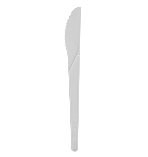 Couteau Compostable CPLA Blanc 17,2 cm (50 Utés)