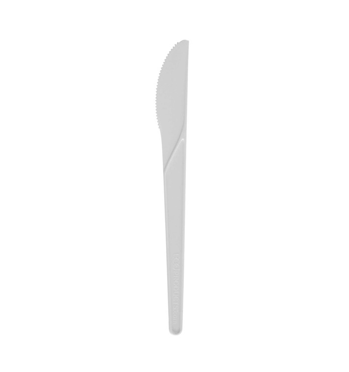 Couteau Compostable CPLA Blanc 17,2 cm (50 Utés) Couteau Compostable CPLA Blanc 17,2 cm (50 Utés)