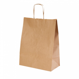 Sac en Papier Kraft Marron avec Anses 100g 44+15x46cm (25 Utés)